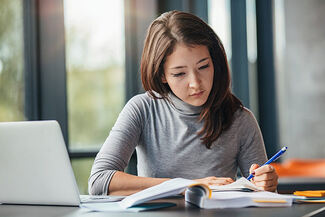 Girl applying for  a job 